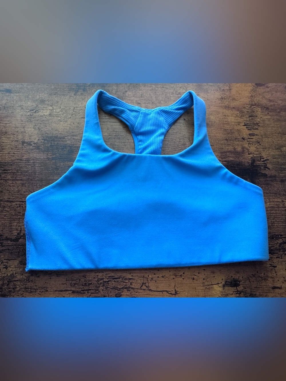 Athleta Girl Bright Blue Cloud Racerback Sports Bra-Medium 8/10